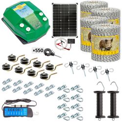 Комплект электропастуха Agro Electro DL7200 + 0133 4000м + солнечная панель 50Вт + Акс для диких животных