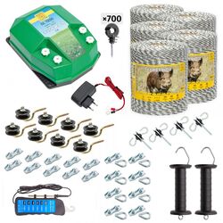 Комплект электропастуха Agro Electro DL7200 + 0133 5000м + адаптер 230/12 В + Акс для диких животных