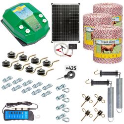 Pachet gard electric Agro Electro DL7200 + 0252 3000m + sistem solar 50W + Acc for domestic animal