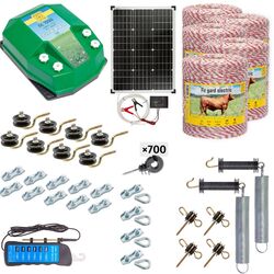 Pachet gard electric Agro Electro DL7200 + 0252 5000m + sistem solar 50W + Acc for domestic animal