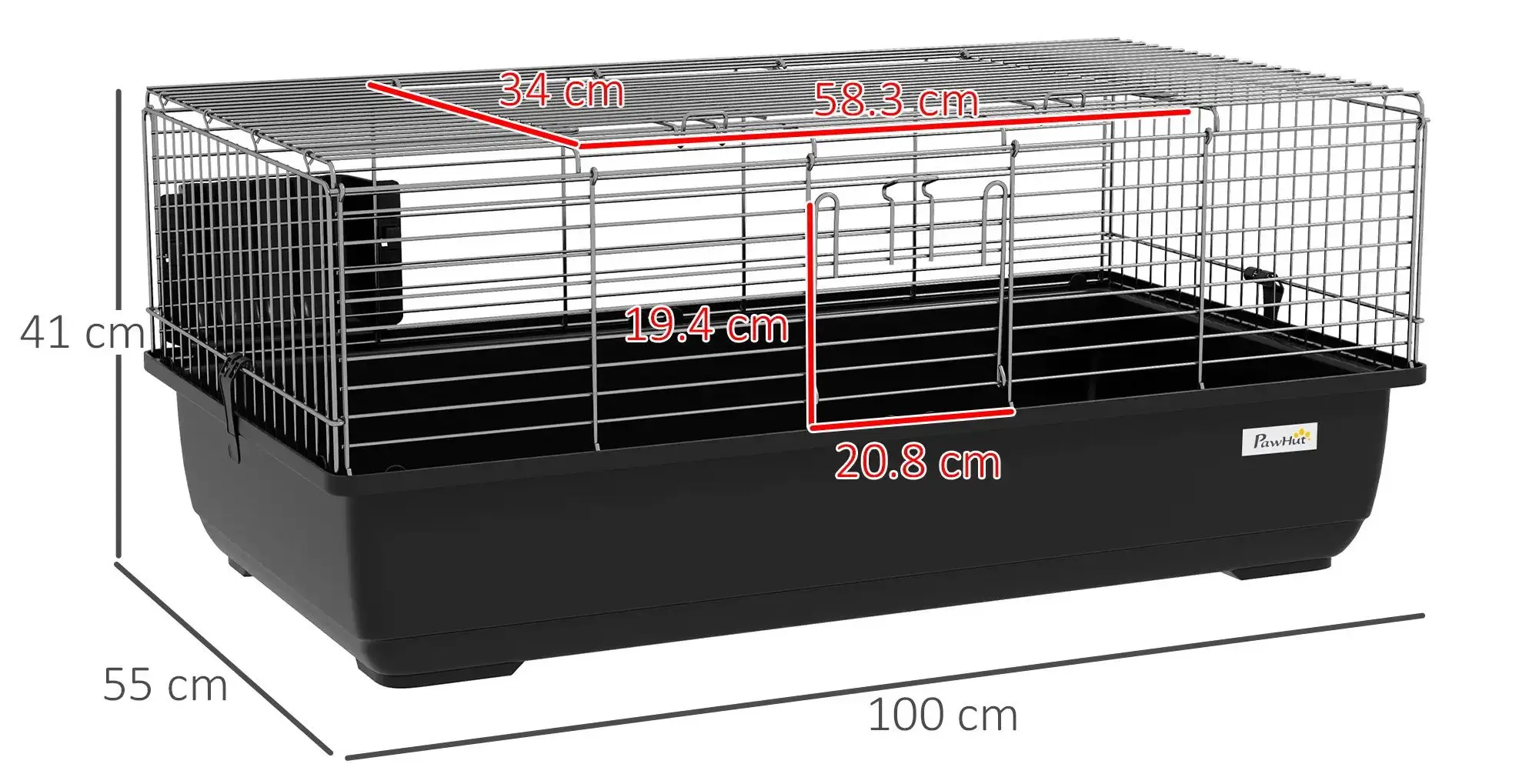 Клетка для кроликов PawHut D51-066V01 (Black)