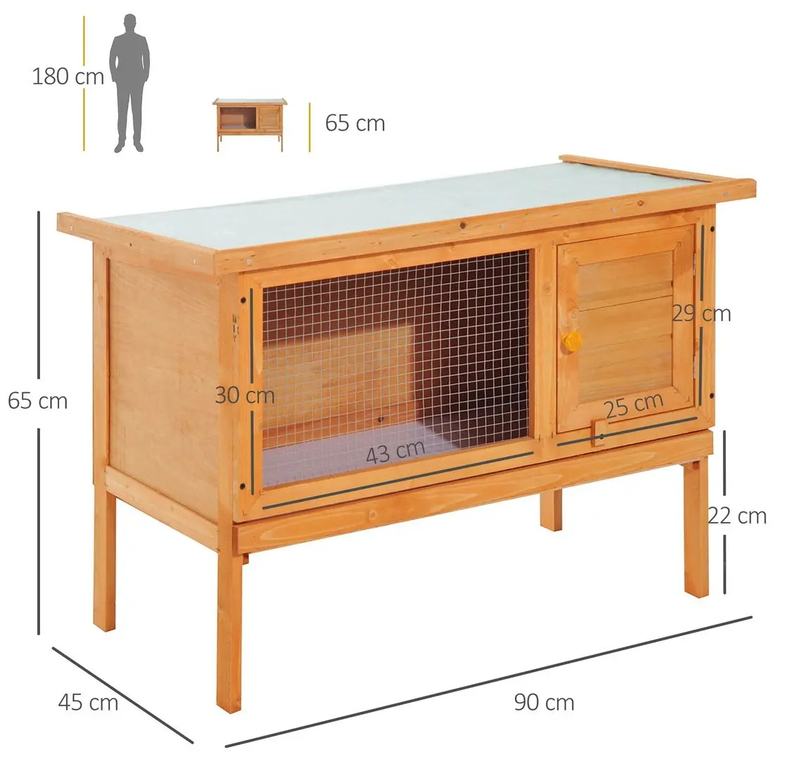 Cusca pentru iepuri PawHut D51-067 (Natural)