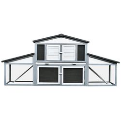 Клетка для кроликов PawHut D51-093GY (Grey/White) Thumb