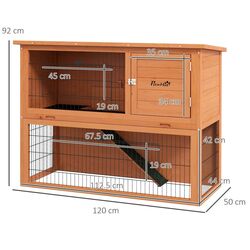 Cusca pentru iepuri PawHut D51-410V00OG (Orange) Thumb