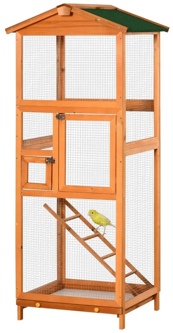 Cusca pentru pasari PawHut D10-004V00OG (Orange/Green)