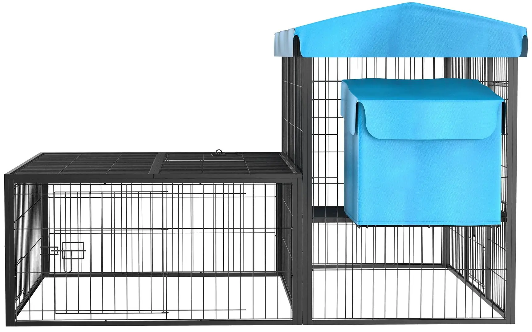 Cusca pentru pasari PawHut D51-250BU (Black/Blue) - 2
