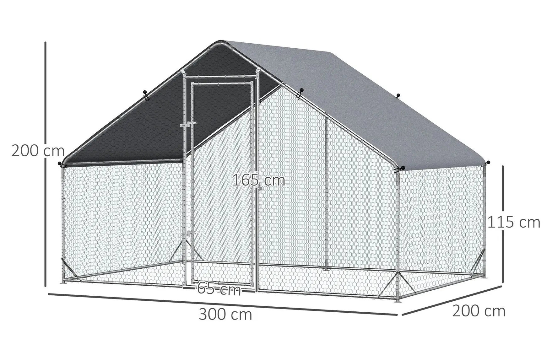 Клетка для птиц PawHut D51-277 (Silver)