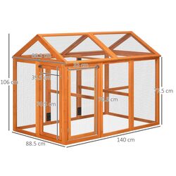 Клетка для птиц PawHut D51-364V00OG (Orange) Thumb