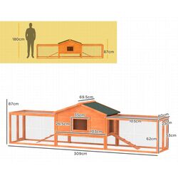 Клетка для животных PawHut D51-145V01OG (Orange/Green) Thumb