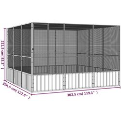 Cusca pentru pasari VidaXL 171550 (Anthracite) Thumb