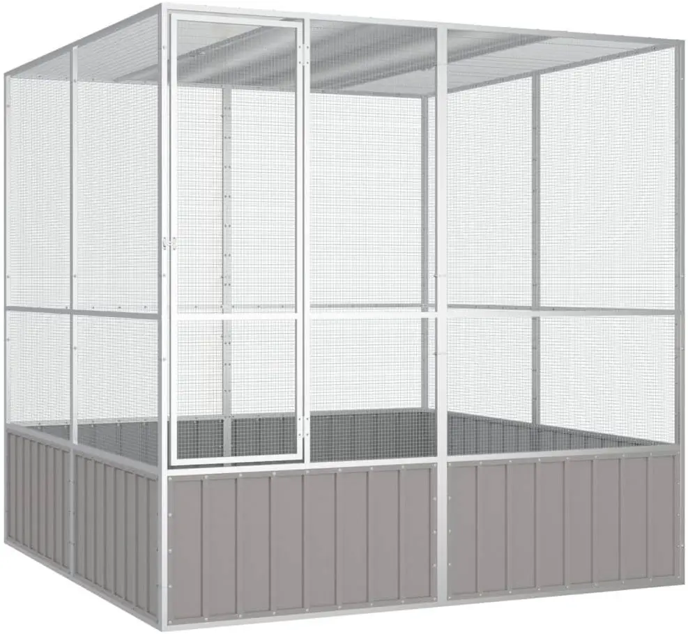 Cusca pentru pasari VidaXL 171552 (Grey)