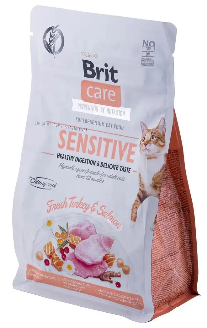 Корм для кошек Brit Care Healthy Digestion & Delicate Taste Turkey & Salmon (7кг)