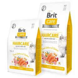 Корм для кошек Brit Care Healthy & Shiny Coat Haircare Salmon & Chicken (7кг) Thumb
