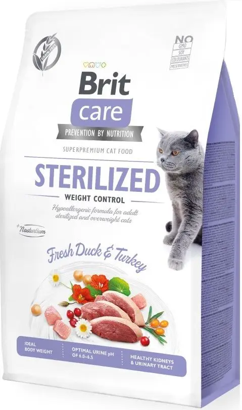 Корм для кошек Brit Care Sterilized Duck and Turkey (7 kg)