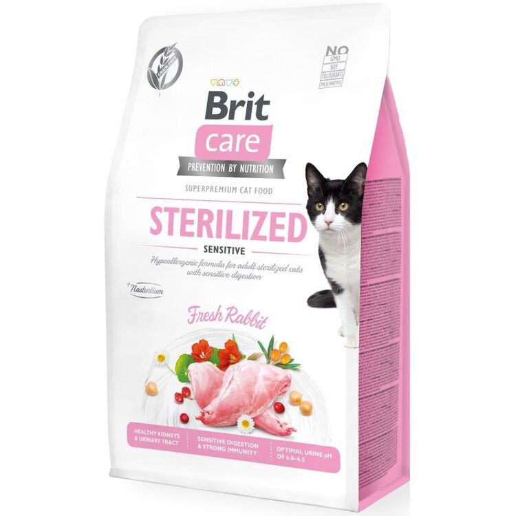Корм для кошек Brit Care Sterilized Rabbit and Peas (7 kg)