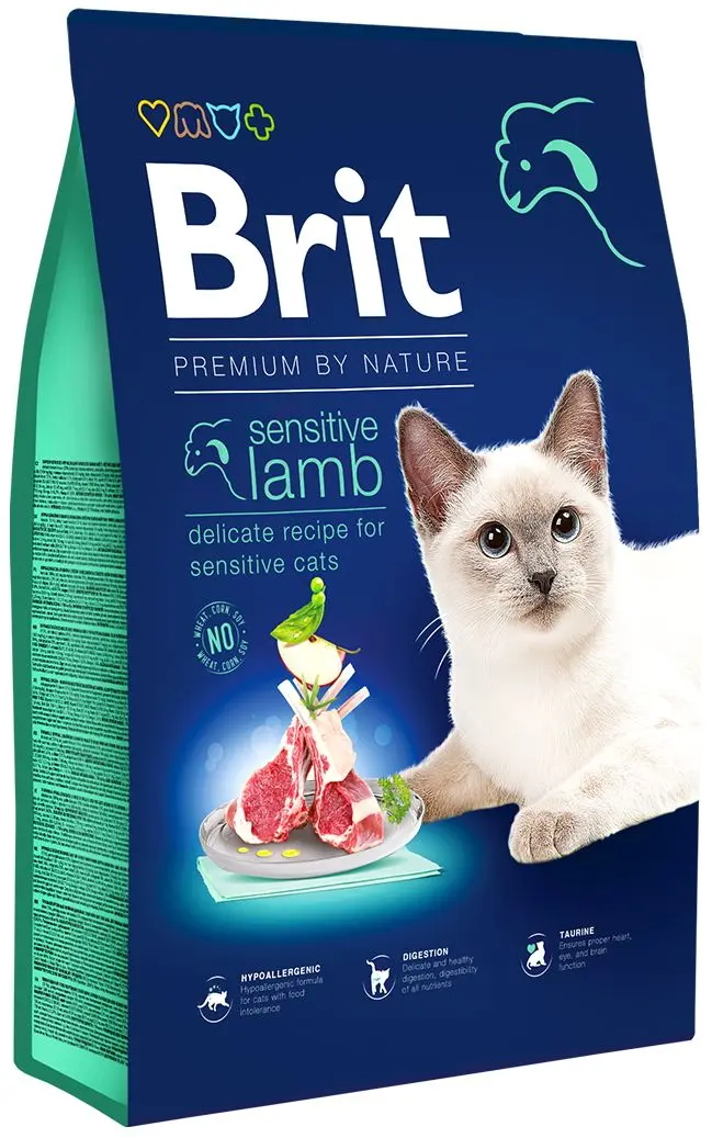 Корм для кошек Brit Premium by Nature Cat Sensitive Lamb (8kg)