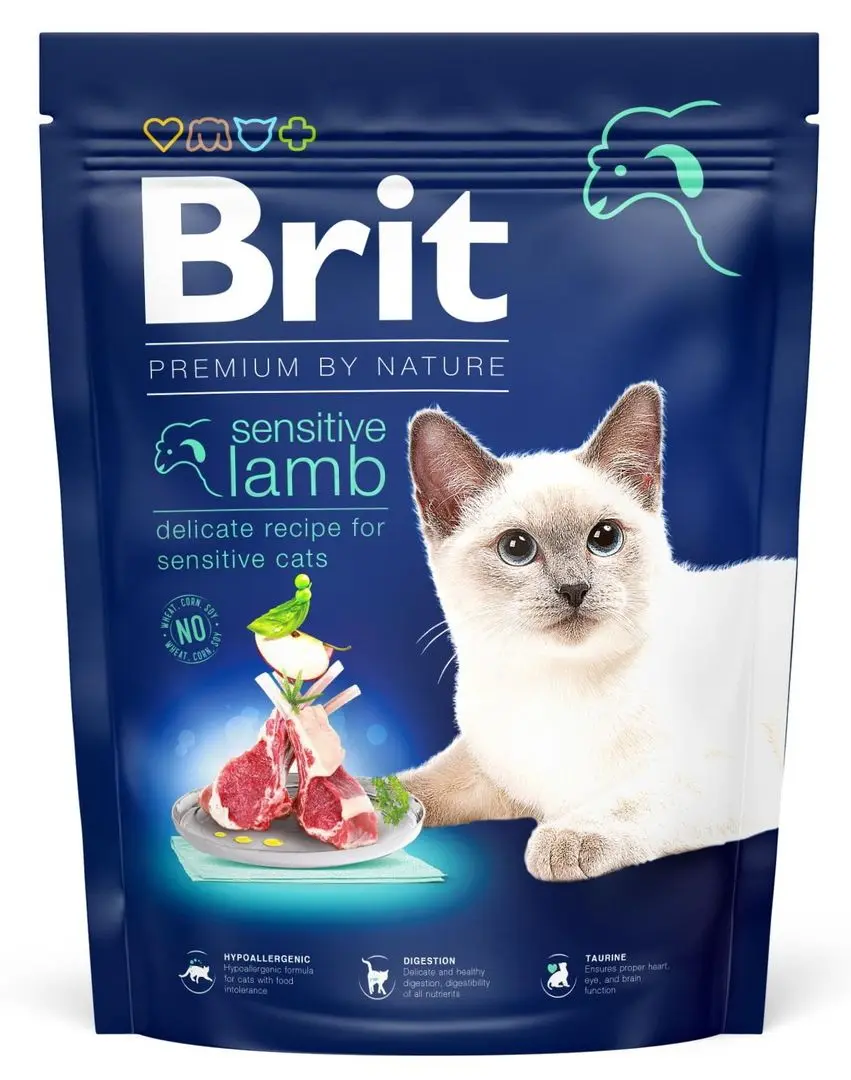 Корм для кошек Brit Premium Sensitive Lamb (8кг)
