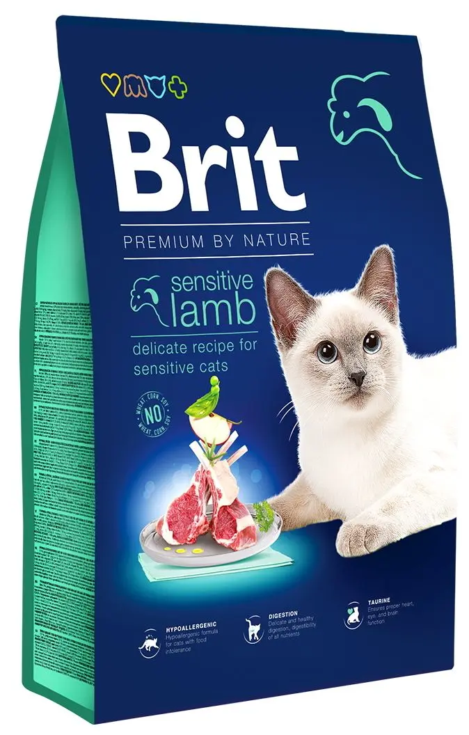Корм для кошек Brit Premium Sensitive Lamb (8кг)