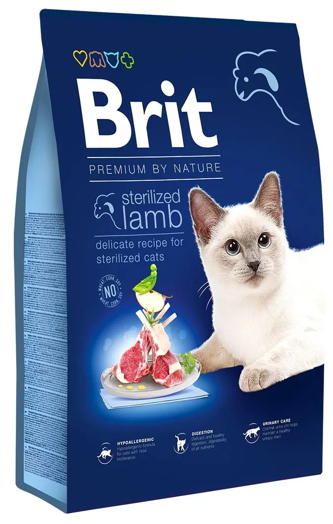 Hrana pentru picisici Brit Premium Sterilized Lamb (8kg)