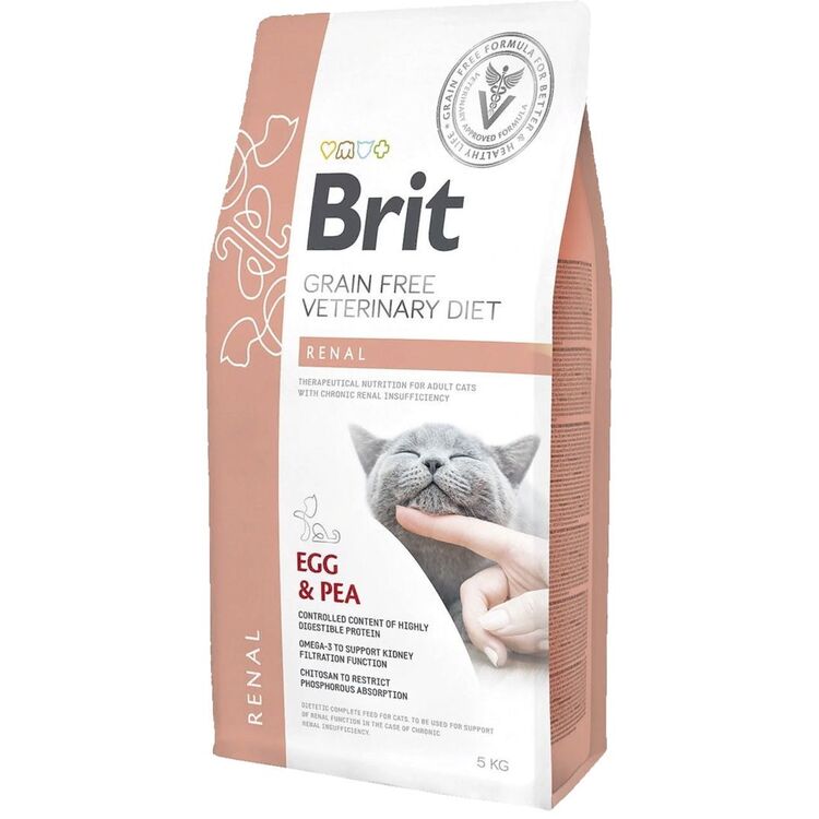 Корм для кошек Brit Renal Egg and Pea (5 kg)