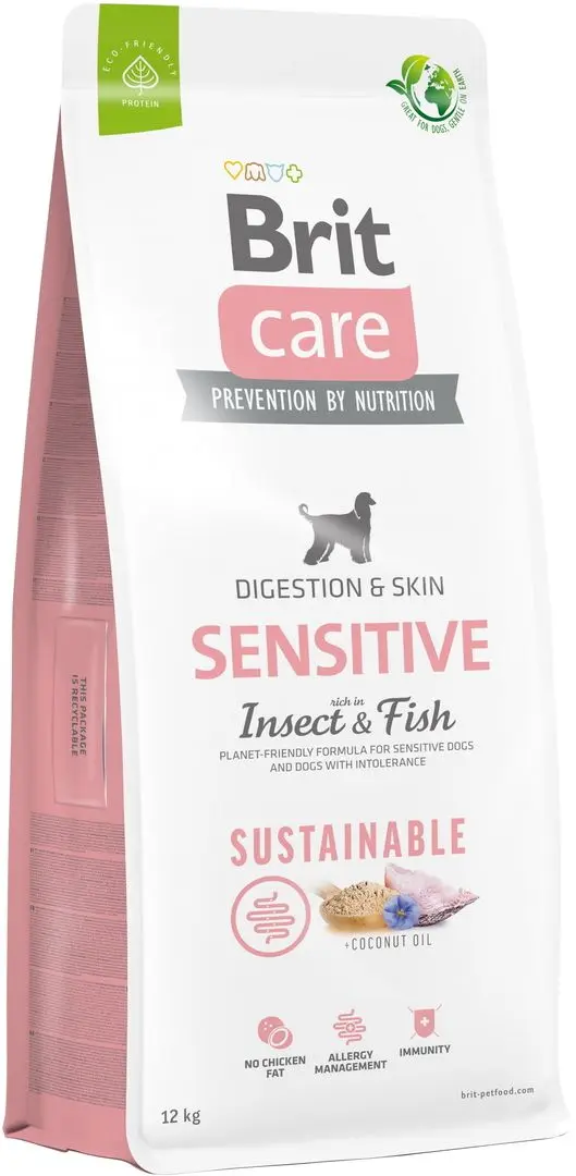 Hrana pentru caini Brit Care Digestion & Skin Insect & Fish (12kg)