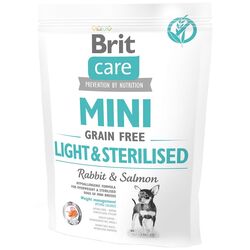 Hrana pentru caini Brit Care Mini Light&Sterilised Rabbit&Salmon (2kg)