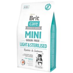 Hrana pentru caini Brit Care Mini Light&Sterilised Rabbit&Salmon (7kg)