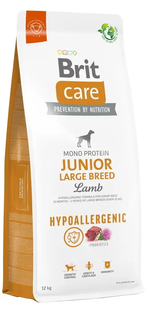Hrana pentru caini Brit Care Hypoallergenic Junior Large Breed Lamb (12kg)