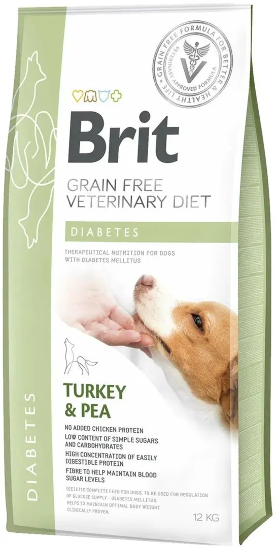 Hrana pentru caini Brit Diabetes Turkey and Pea (12 kg)