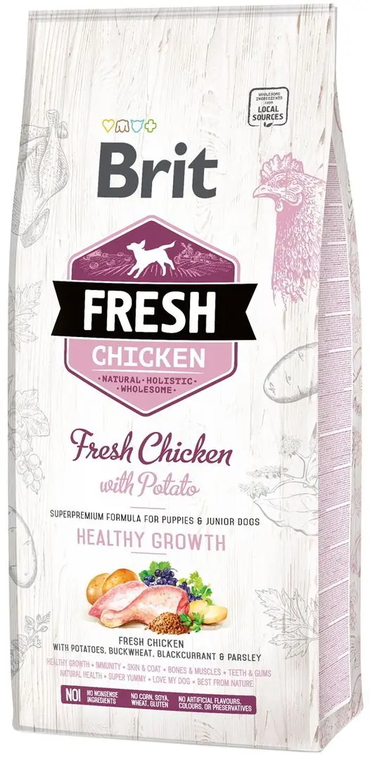 Hrana pentru caini Brit Fresh Puppy Healthy Growth Chicken&Potato (12kg)