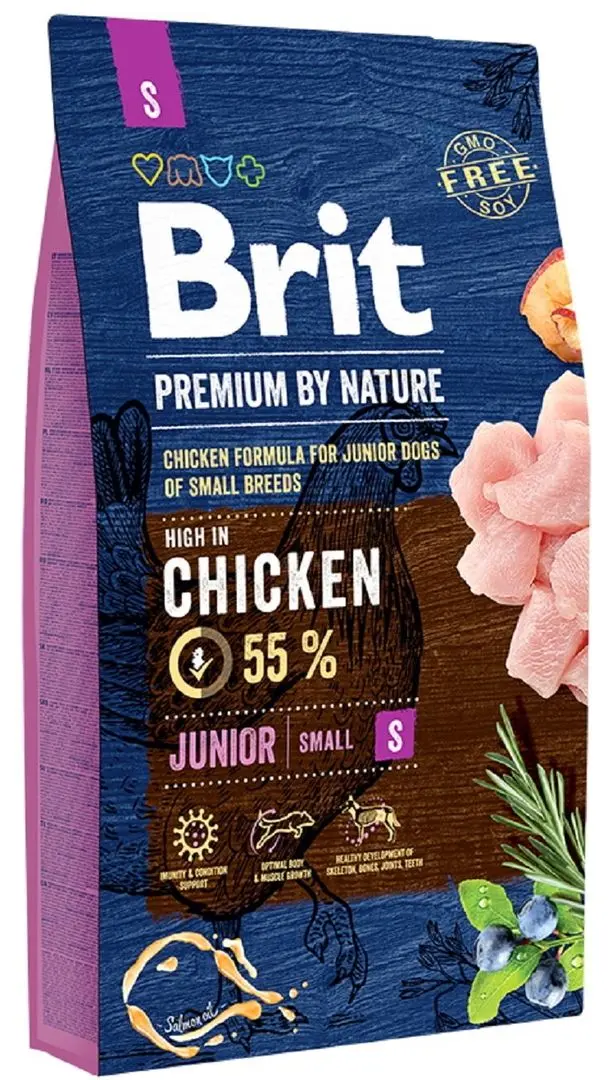 Корм для собак Brit Premium Junior S Chicken (8кг)