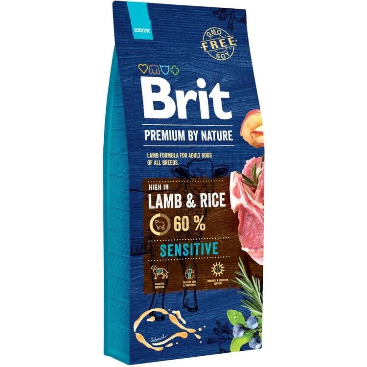Hrana pentru caini Brit Premium Lamb and Rice Sensitive (15 kg)