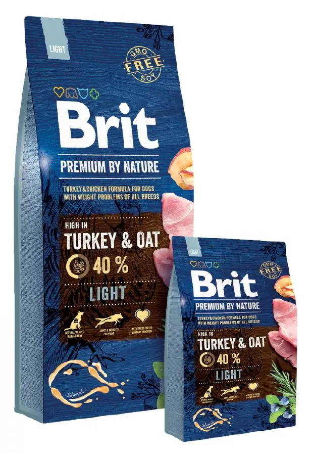 Hrana pentru caini Brit Premium Light Turkey & Oat (15kg)