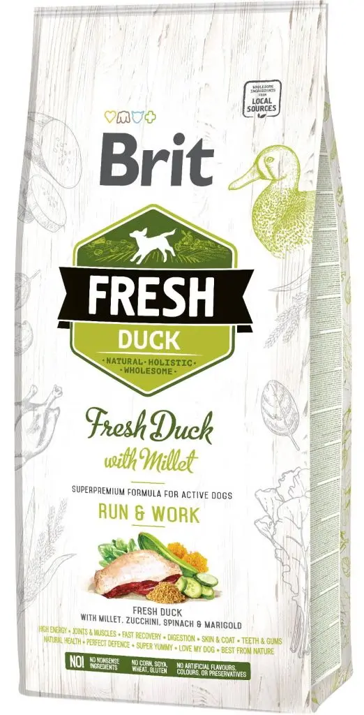 Hrana pentru caini Brit Run & Work Duck (12kg)