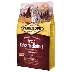 Hrana pentru pisici Carnilove Gourmand Fresh Chicken & Rabbit (2kg)