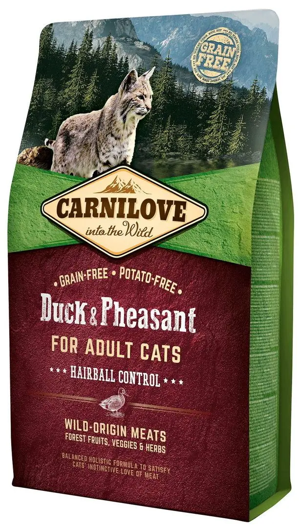 Корм для кошек Carnilove Hairball Control Duck & Pheasant (2кг)