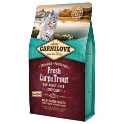 Hrana pentru pisici Carnilove Sterilised Fresh Carp & Trout (2kg)