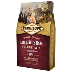 Hrana pentru pisici Carnilove Sterilised Lamb & Wild Boar (2kg)