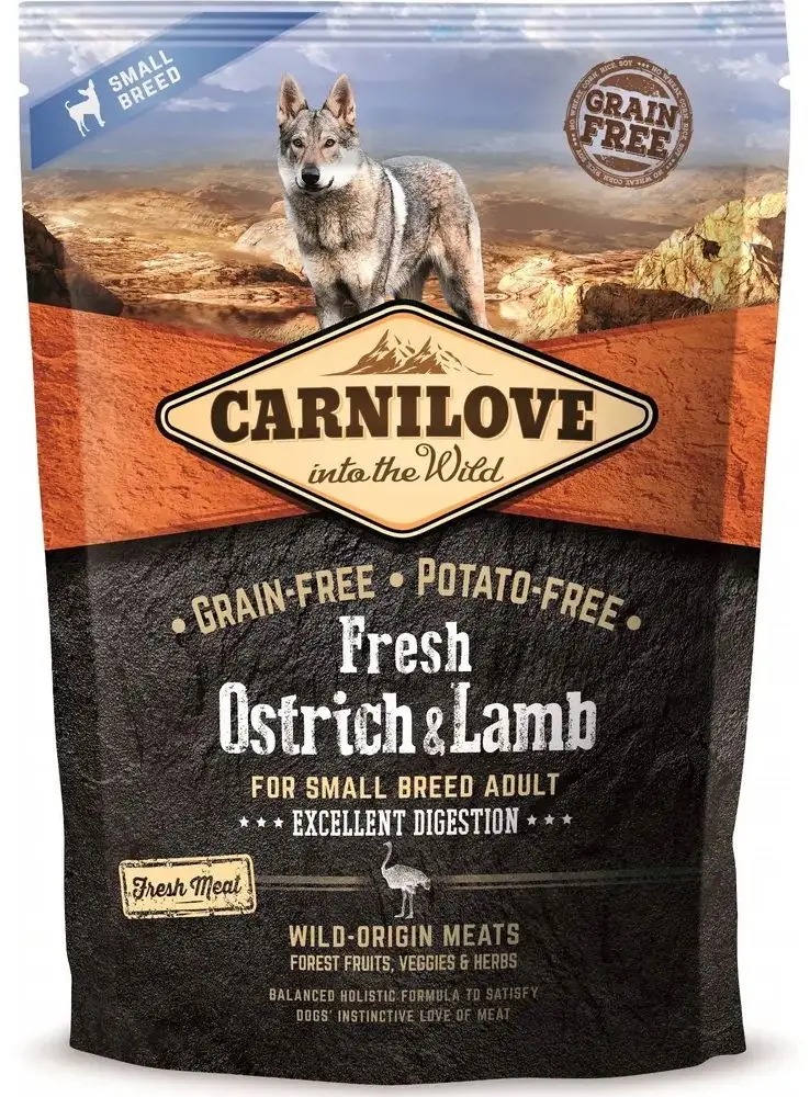 Hrana pentru caini Carnilove Excellent Digestion Ostrich & Lamb (6kg)