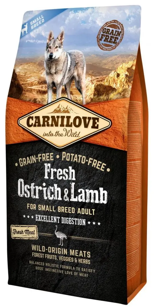 Hrana pentru caini Carnilove Excellent Digestion Ostrich & Lamb (6kg)