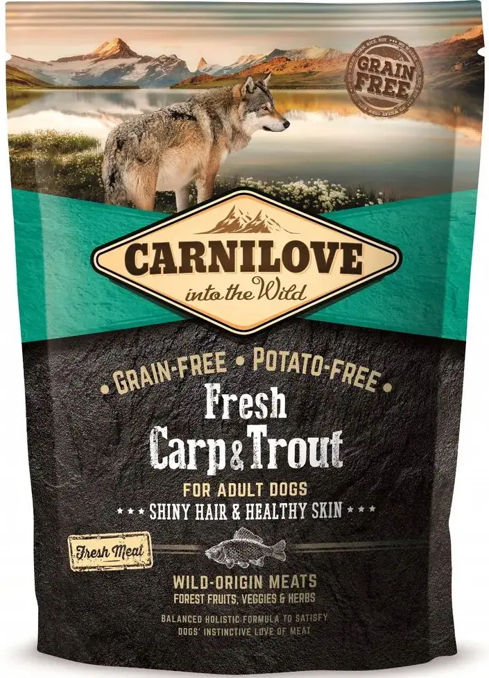 Корм для собак Carnilove Shiny Hair & Healthy Skin Carp & Trout (12кг)