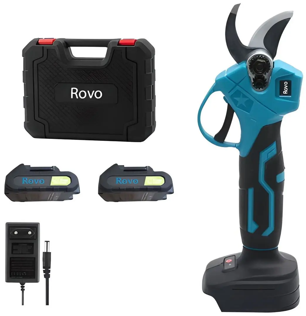 Foarfece de gradina cu acumulator Rovo RV-FE 2x2.0Ah Set (Blue/Black)