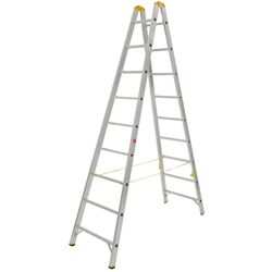 Scara din aluminiu dubla Alve Profi Plus 8909 2x9 (Silver)