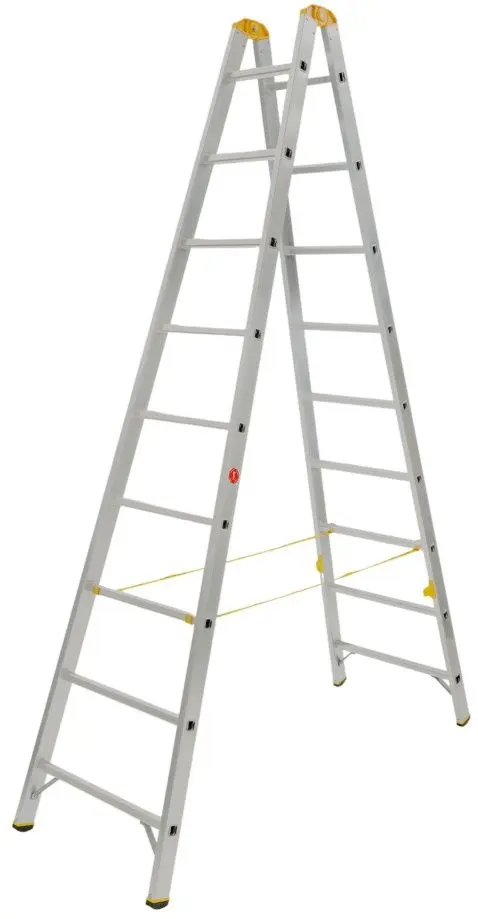 Scara din aluminiu dubla Alve Profi Plus 8909 2x9 (Silver)