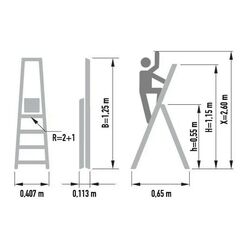 Scara din aluminiu unilaterala Alve Eurostyl Hobby 1913 (Silver/Yellow) Thumb