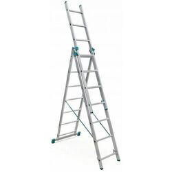 Scara din aluminiu cu trei trepte Alve Eurostyl Profi 7607 3x7 (Silver)