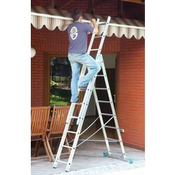 Scara din aluminiu cu trei trepte Alve Eurostyl Profi 7607 3x7 (Silver) Thumb