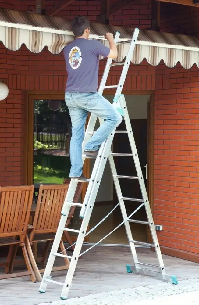 Scara din aluminiu cu trei trepte Alve Eurostyl Profi 7607 3x7 (Silver)