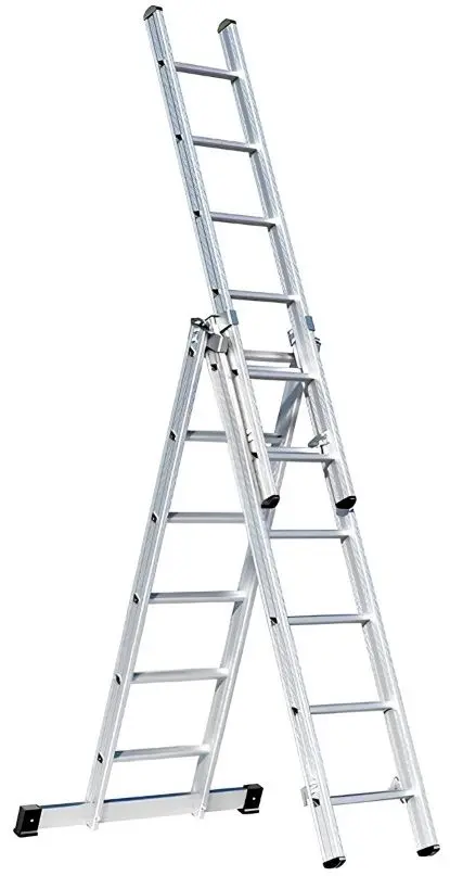 Scara din aluminiu cu trei sectii Bau Welt 3/6m (Silver)