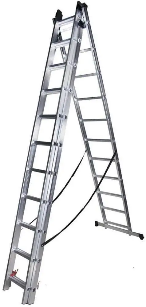 Лестница алюминиевая трехсекционная Bisonte STR311